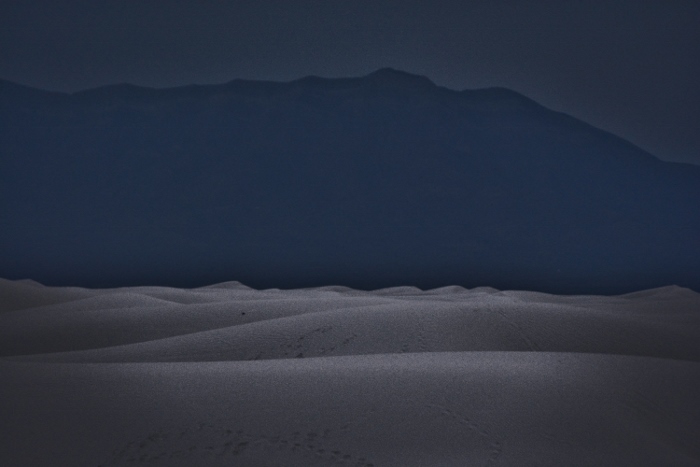 white dunes at night